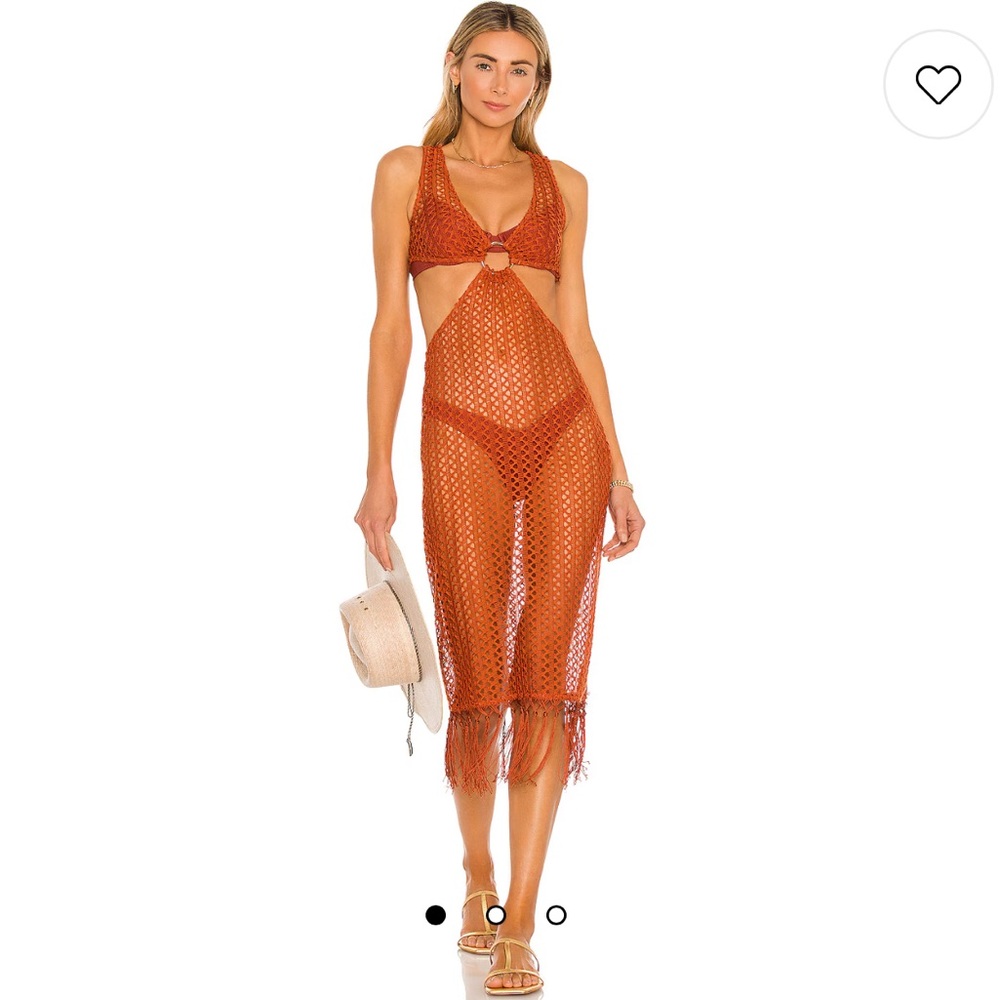Camila Coelho Landry Midi Dress in Rust